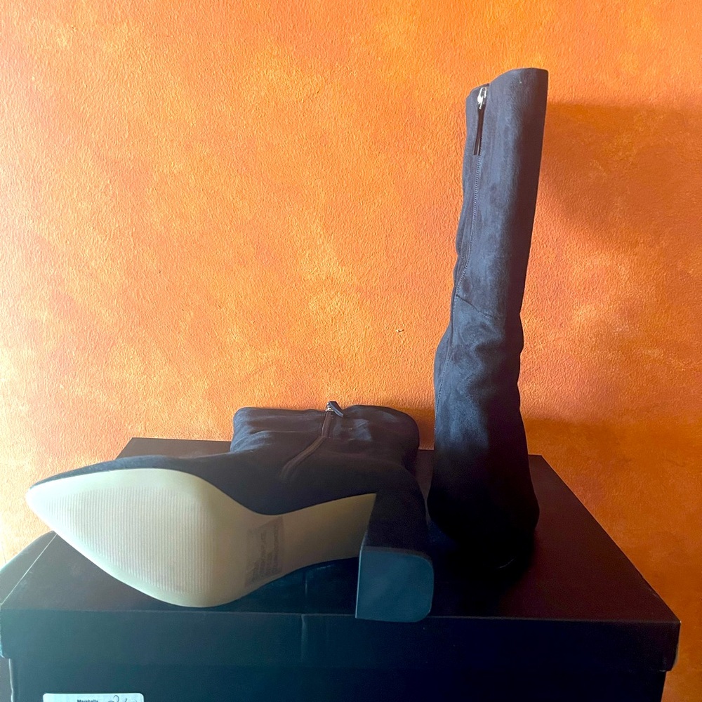 Eloquii Black Faux Suede Wide Klaire Scrunch Women's Boots. Size 9W - Picture 5 of 5